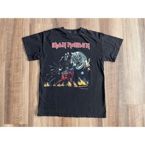 Vintage Iron Maiden Shirt Mens Medium Black Eddie Band Graphic Metal 2004 00s